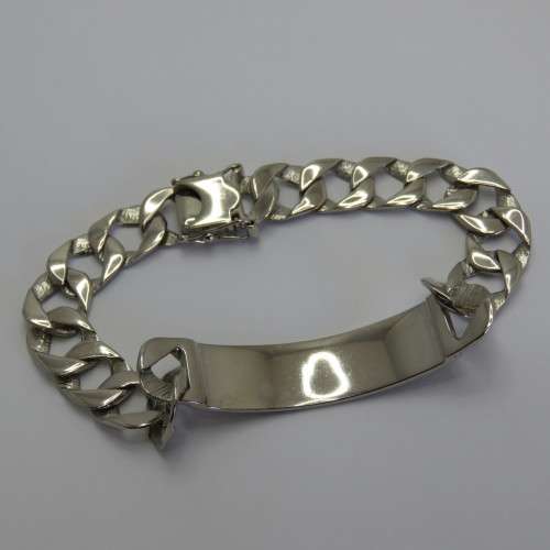 Costume silver look-alike ID bracelet