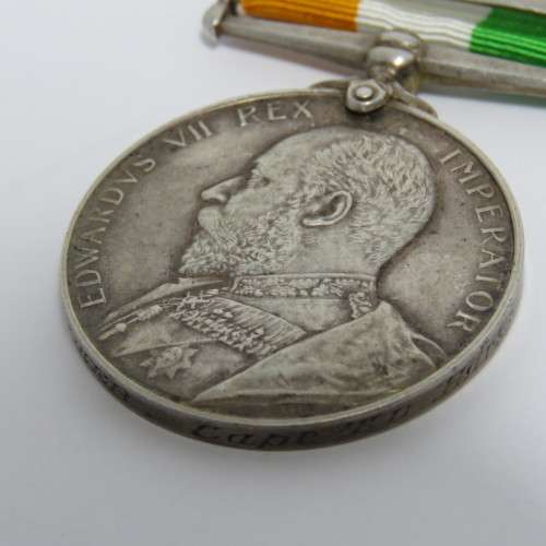 Boer War King South Africa medal KSA issued to Lieutenant P.G.L. Leeb, Cape Town Highlanders with SA