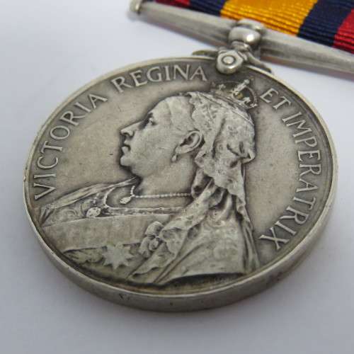 Boer War QSA Queen South Africa medal - name removed