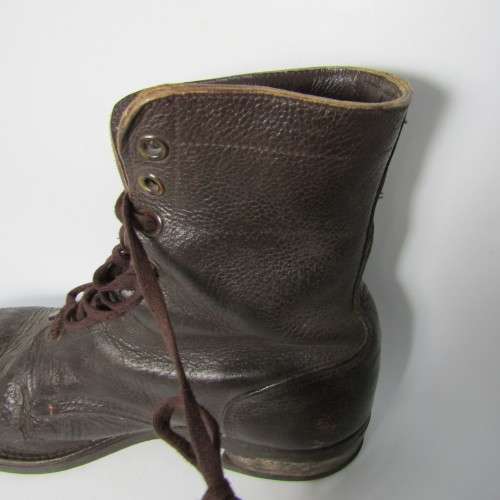Pair of SADF leather boots - size 276 - looks like a 9 - well used