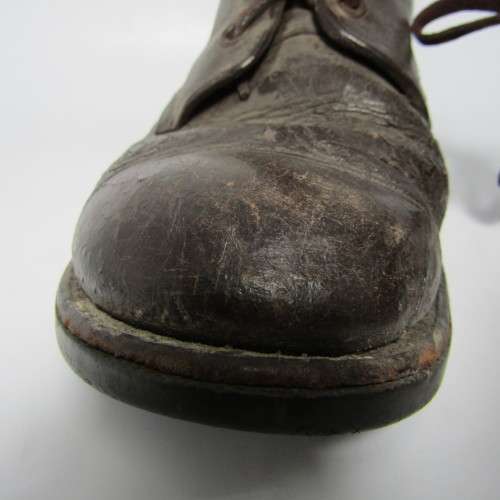 Pair of SADF leather boots - size 276 - looks like a 9 - well used