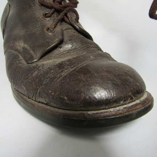 Pair of SADF leather boots - size 276 - looks like a 9 - well used