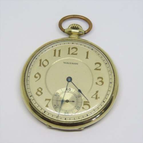 14 kt Gold 1924 Waltham pocketwatch - Presented to V.B. Kisby Green Esq from SAASU - Serial 24483751