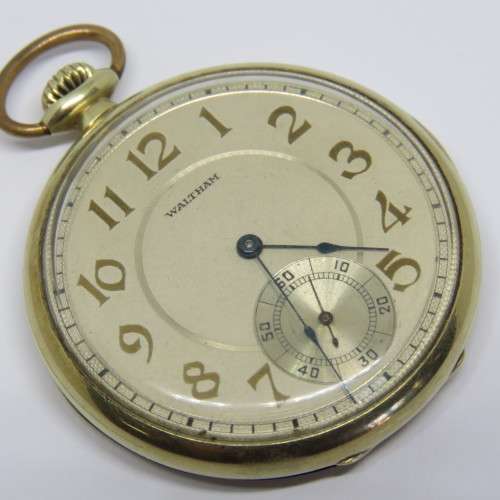 14 kt Gold 1924 Waltham pocketwatch - Presented to V.B. Kisby Green Esq from SAASU - Serial 24483751