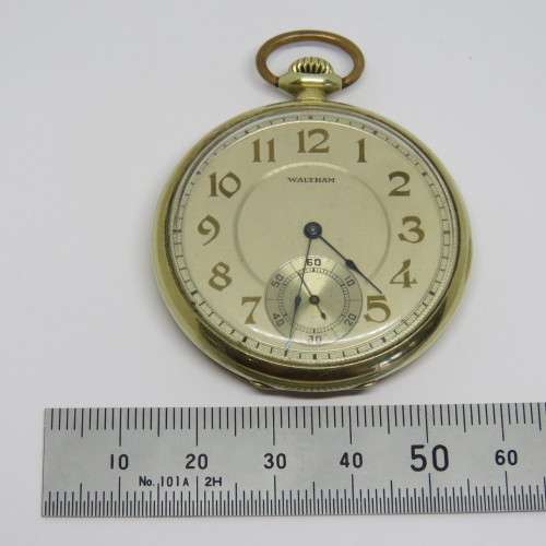 14 kt Gold 1924 Waltham pocketwatch - Presented to V.B. Kisby Green Esq from SAASU - Serial 24483751
