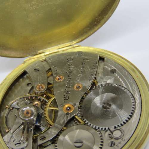 14 kt Gold 1924 Waltham pocketwatch - Presented to V.B. Kisby Green Esq from SAASU - Serial 24483751