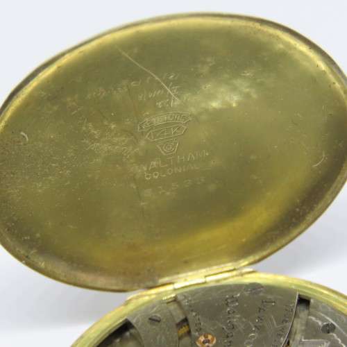 14 kt Gold 1924 Waltham pocketwatch - Presented to V.B. Kisby Green Esq from SAASU - Serial 24483751