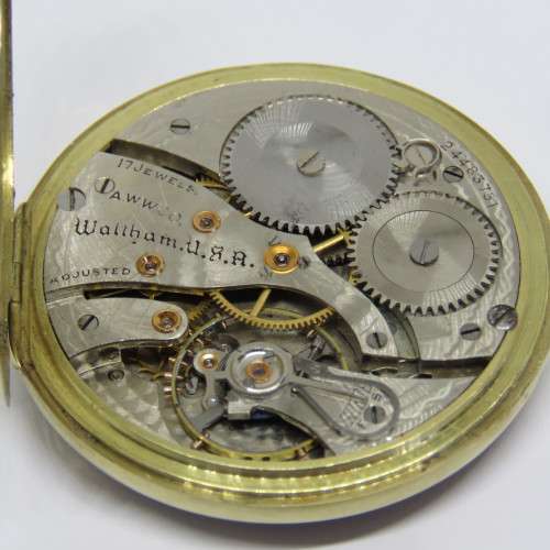 14 kt Gold 1924 Waltham pocketwatch - Presented to V.B. Kisby Green Esq from SAASU - Serial 24483751