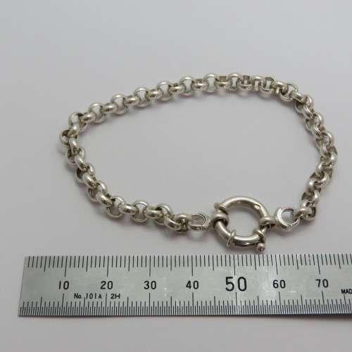 Sterling silver Belcher chain bracelet - Weighs 7,4 g