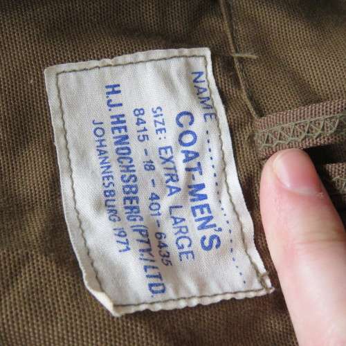 SADF Nutria bush jacket - Size large - Sizes in description