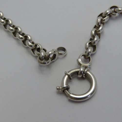 Sterling silver Belcher chain necklace - Weighs 25,0 g - Length 27,5 cm (closed)