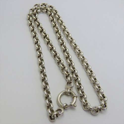 Sterling silver Belcher chain necklace - Weighs 25,0 g - Length 27,5 cm (closed)