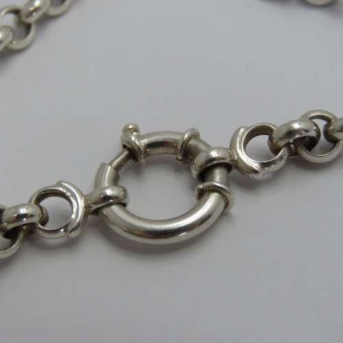 Sterling silver Belcher chain necklace - Weighs 25,0 g - Length 27,5 cm (closed)
