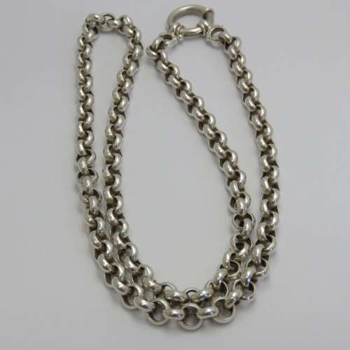 Sterling silver Belcher chain necklace - Weighs 25,0 g - Length 27,5 cm (closed)