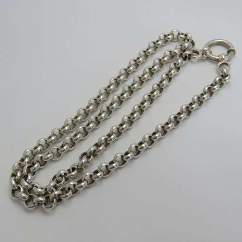 Sterling silver Belcher chain necklace - Weighs 25,0 g - Length 27,5 cm (closed)