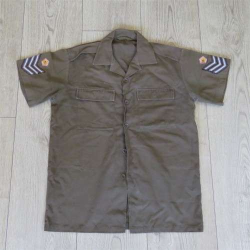 SADF Staff Sergeant rank short sleeve nutria shirt - Sizes in description