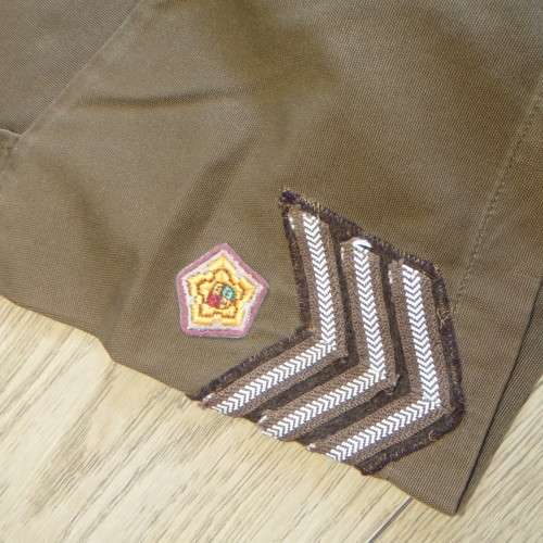 SADF Staff Sergeant rank short sleeve nutria shirt - Sizes in description