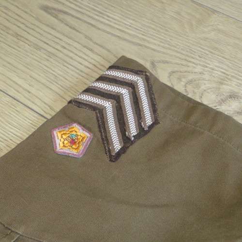 SADF Staff Sergeant rank short sleeve nutria shirt - Sizes in description