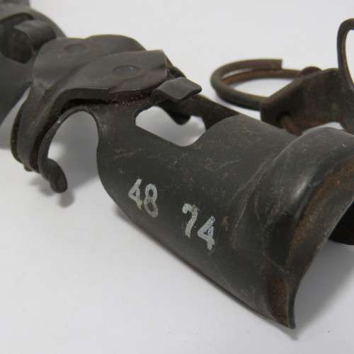 Old SA Army 20 mm ammo belt (4 Pieces) plus hand grenade safety pin