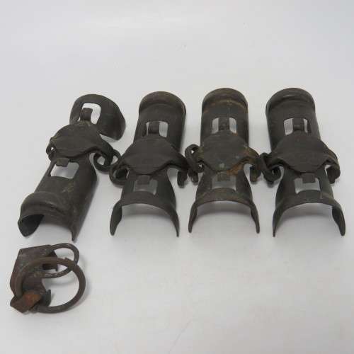 Old SA Army 20 mm ammo belt (4 Pieces) plus hand grenade safety pin