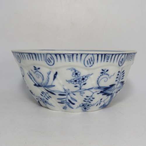 Vintage blue and white handpainted bowl - Unknown mark