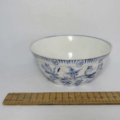 Vintage blue and white handpainted bowl - Unknown mark