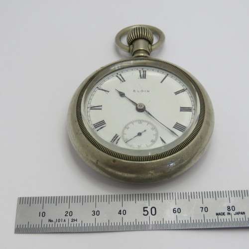 1913 Elgin pocketwatch with Keystone silveroid case - Not working
