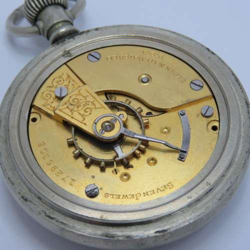 1913 Elgin pocketwatch with Keystone silveroid case - Not working