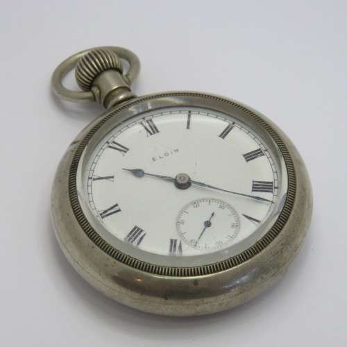 1913 Elgin pocketwatch with Keystone silveroid case - Not working
