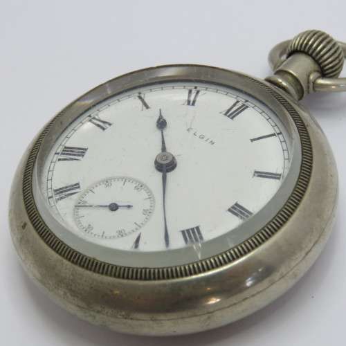 1913 Elgin pocketwatch with Keystone silveroid case - Not working