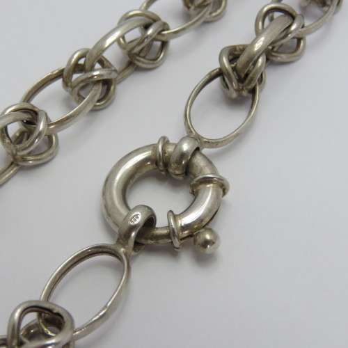 Sterling silver necklace - Weighs 37,3 g - Length 50 cm