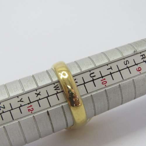 18kt Rolled Gold Plated coin ring - Size V 1/2