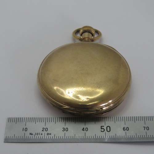 Elgin goldplated full hunter pocketwatch for spares - Not working - Serial 25600381
