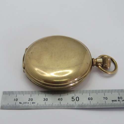 Elgin goldplated full hunter pocketwatch for spares - Not working - Serial 25600381