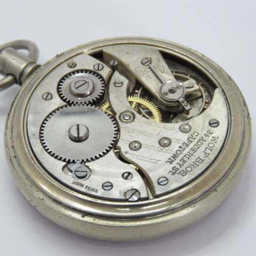 Vintage Wolf Bros Cape Town pocketwatch for spares - No winder - Runs and stops