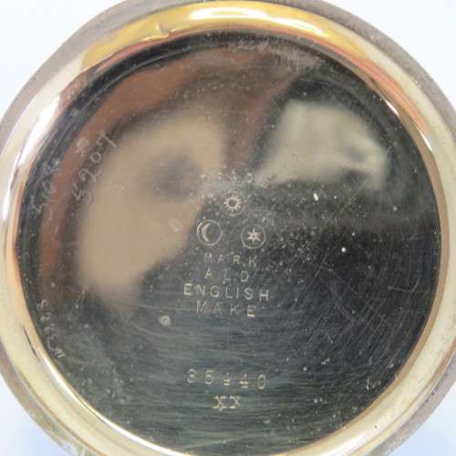 Antique Waltham Mass Full hunter pocketwatch for spares - Not working - Goldplated case