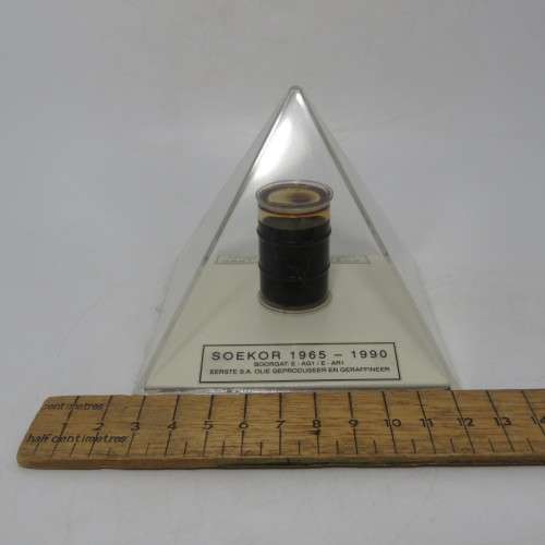 Soekor 1965-1990 oil mining borehole E-AG 1 oil sample desktop display