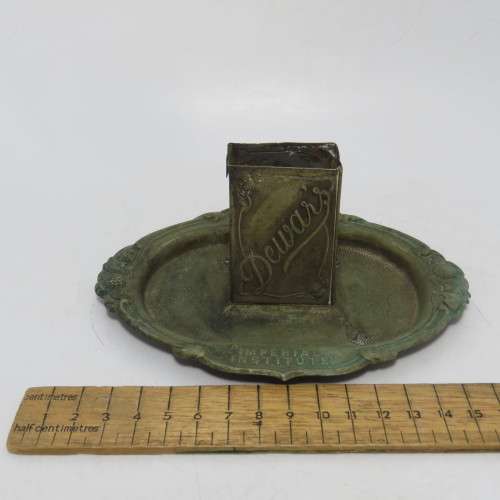Vintage Dewar`s International Institute ashtray with matchbox holder