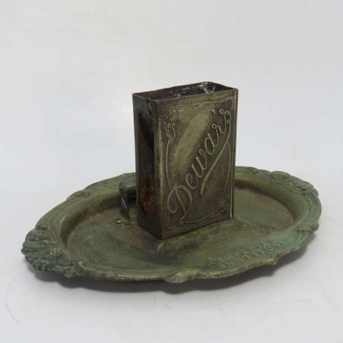 Vintage Dewar`s International Institute ashtray with matchbox holder