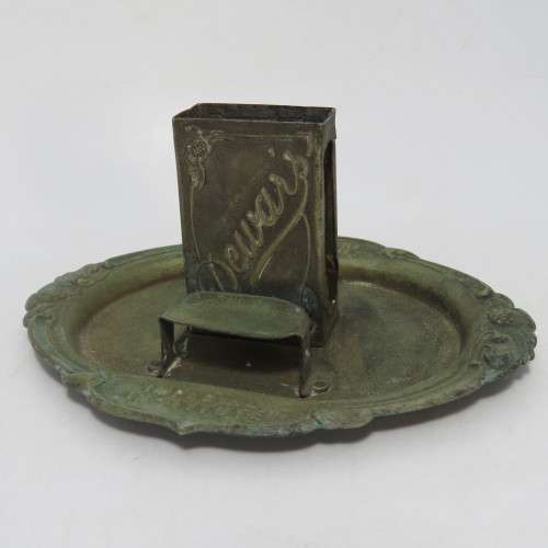 Vintage Dewar`s International Institute ashtray with matchbox holder
