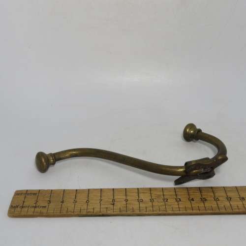 Vintage brass coat hanger hook