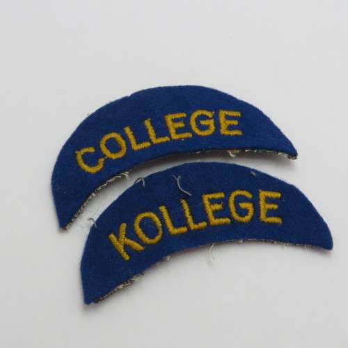 Old SA Police college cloth shoulder titles