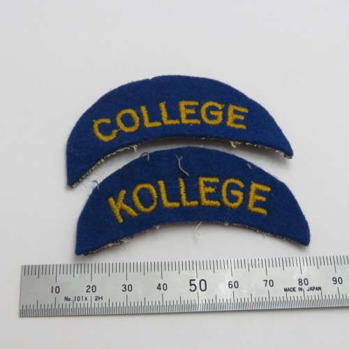 Old SA Police college cloth shoulder titles