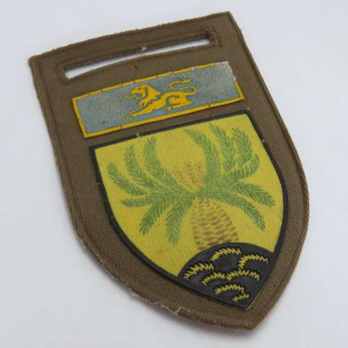 SADF 4 SA Infantry tupperware flash with Eastern Transvaal command bar - Well used