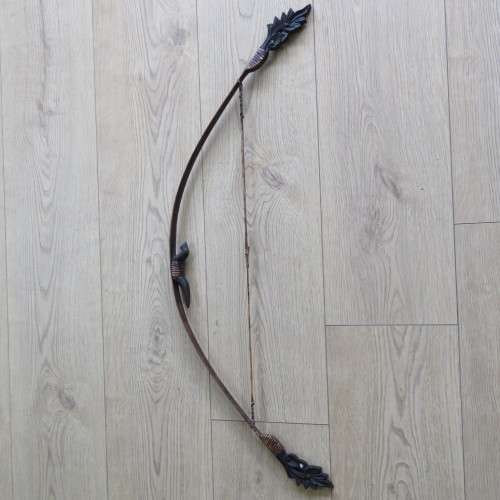 Vintage Bow and arrow made from wood and bamboo - Bow 93 cm - Arrow 52 cm