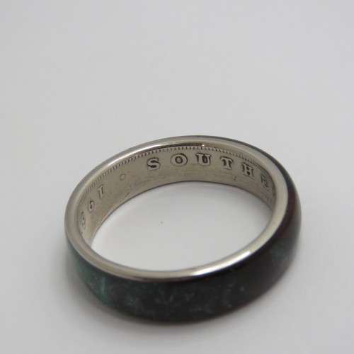 Ring made from 1939 Southern Rhodesia coin - Size Z