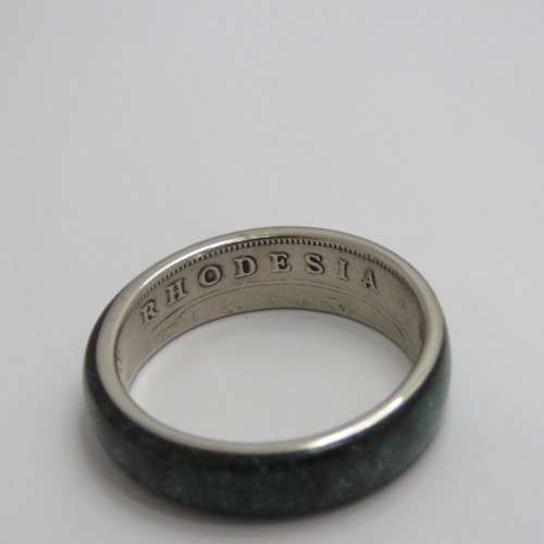 Ring made from 1939 Southern Rhodesia coin - Size Z