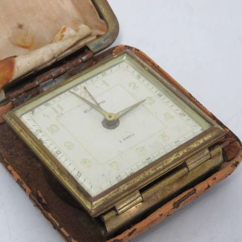 Vintage Europa bedside travelling alarm clock - Not working - Well used