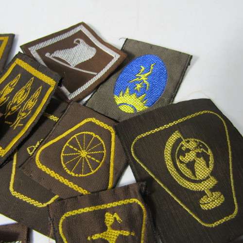 Large Lot of vintage Girl Guides Brownies badges