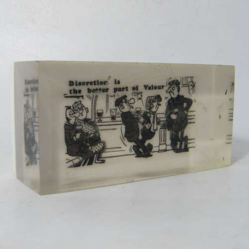 Vintage Andy Capp cartoon resin paperweight